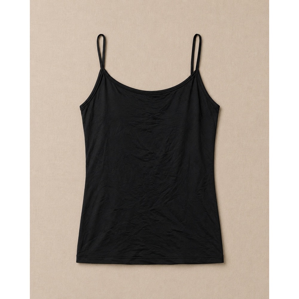 Tommy John Women Camisole Small Black Air Stay-Tucked Mesh Stretch Adjustable
